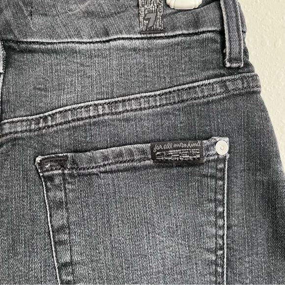 Denim Skirt Mini Dark Grey Faded Wash size 24 - Picture 5 of 5